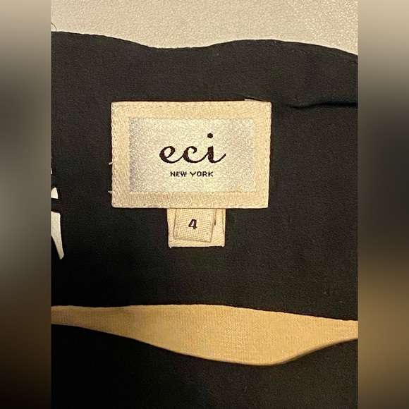 ECI New York Turquoise/Tan/Black Colorblock Sleeveless Sheath Dress - Picture 7 of 10